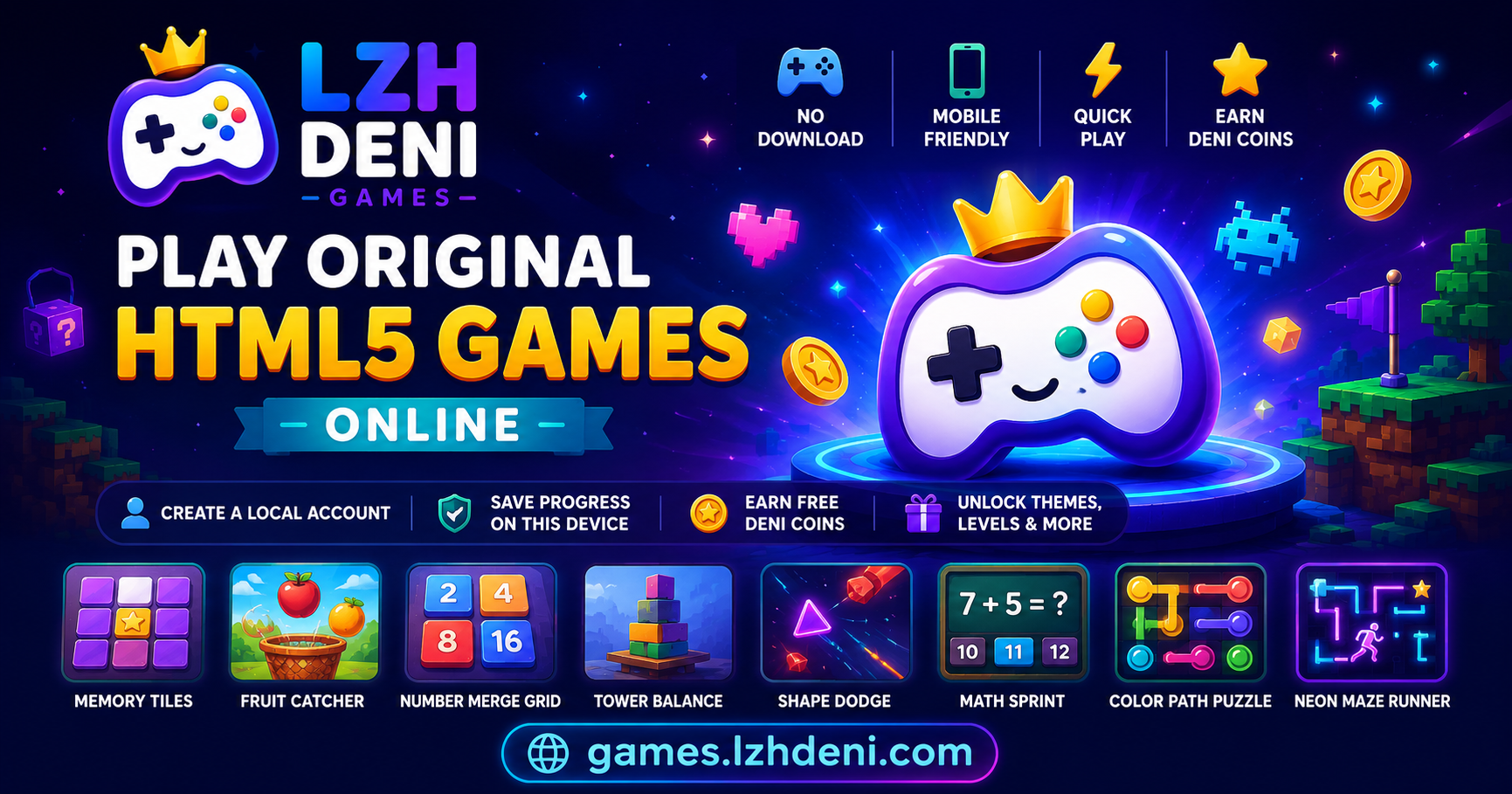 LZH Deni Games featured browser games